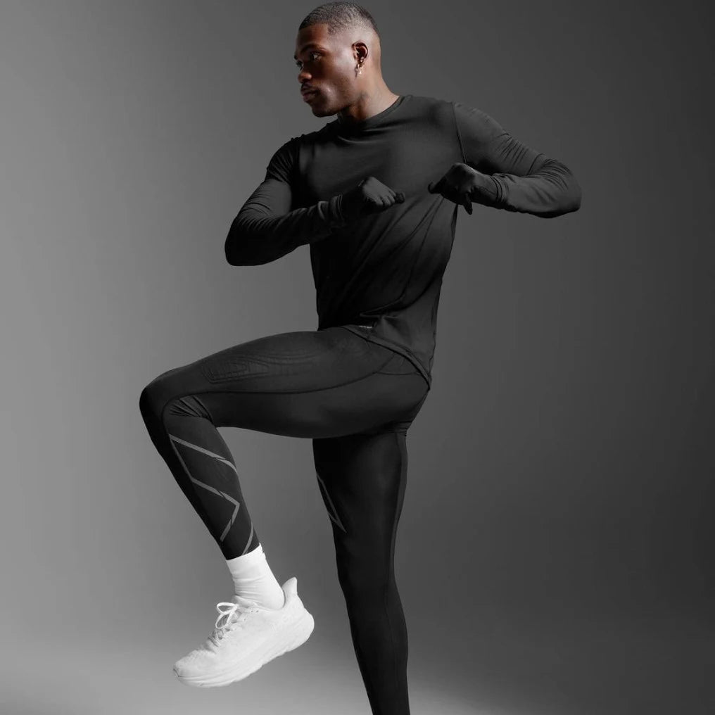 2XU Ignition Grid Base Layer | Black / Silver Reflective | Mens