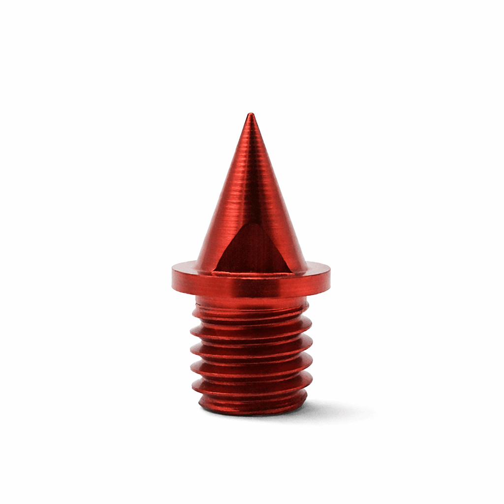 6mm Carbon Lite Pyramid Track Spikes | Red | 12 Pack