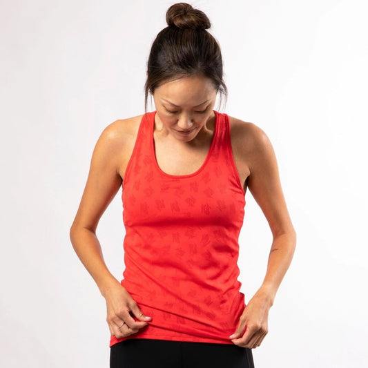 rabbit Bunny Hop Support & Pocket Singlet | Hibiscus | Womens