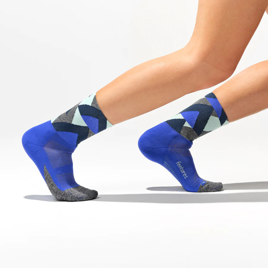 Feetures Elite | Light Cushion | Mini-Crew | Peak Ocean