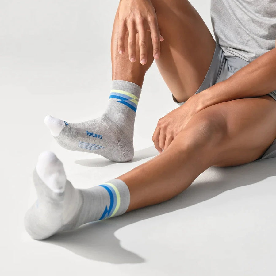 Feetures Elite | Light Cushion | Mini-Crew | Synthwave Gray