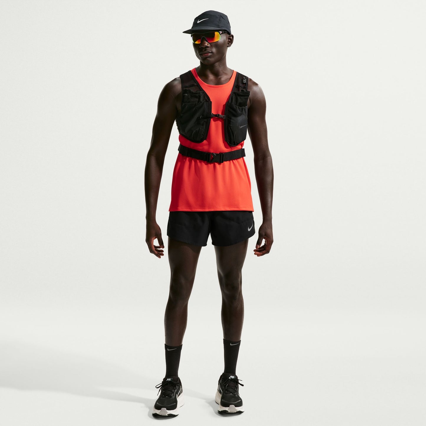 Nike Stride 5" 2-in-1 Shorts | Black / Reflective Silver | Mens