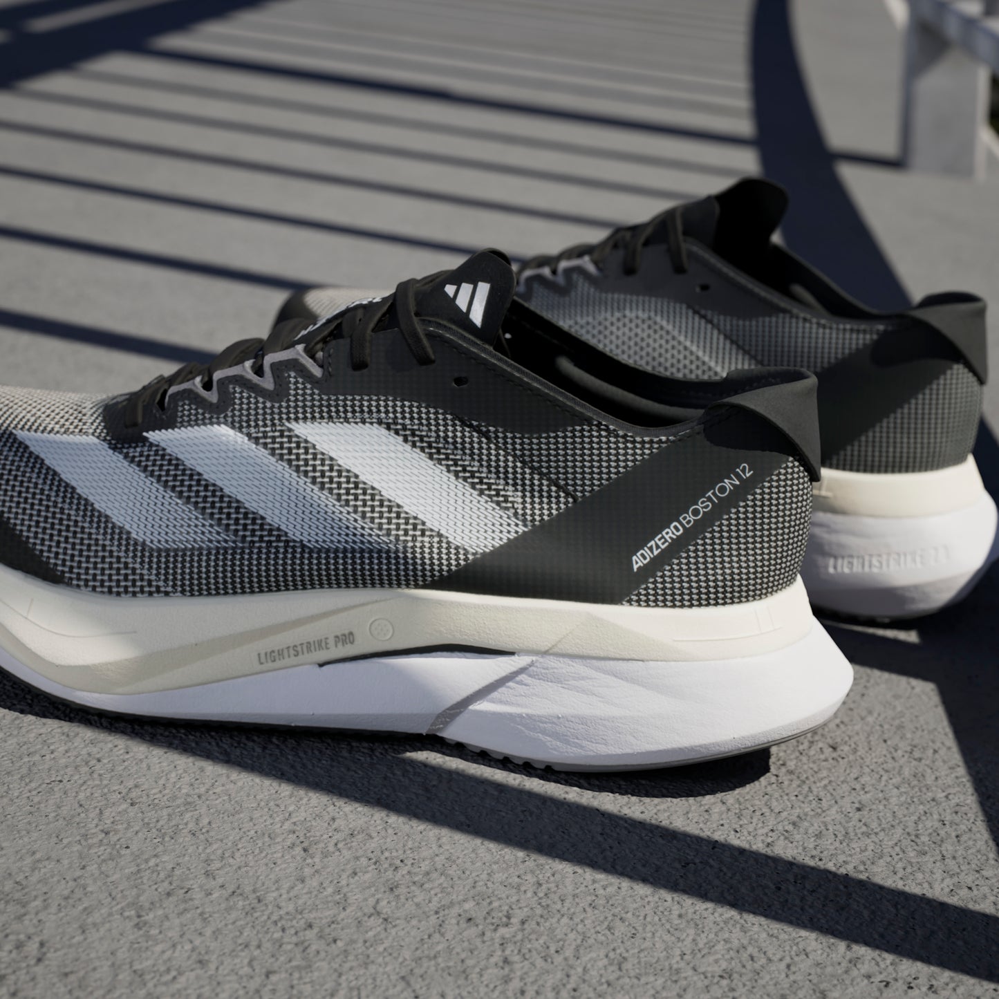 adidas Adizero Boston 12 | Core Black / Footwear White / Carbon | Womens