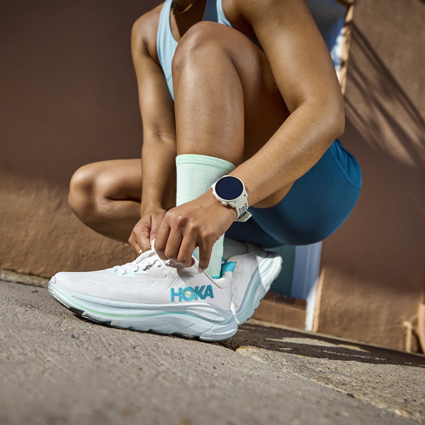 Hoka Clifton 10 | White / Cielo Blue | Womens