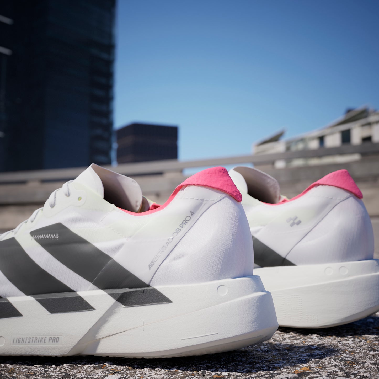 adidas Adizero Adios Pro 4 | Footwear White / Core Black / Silver Metallic | Mens