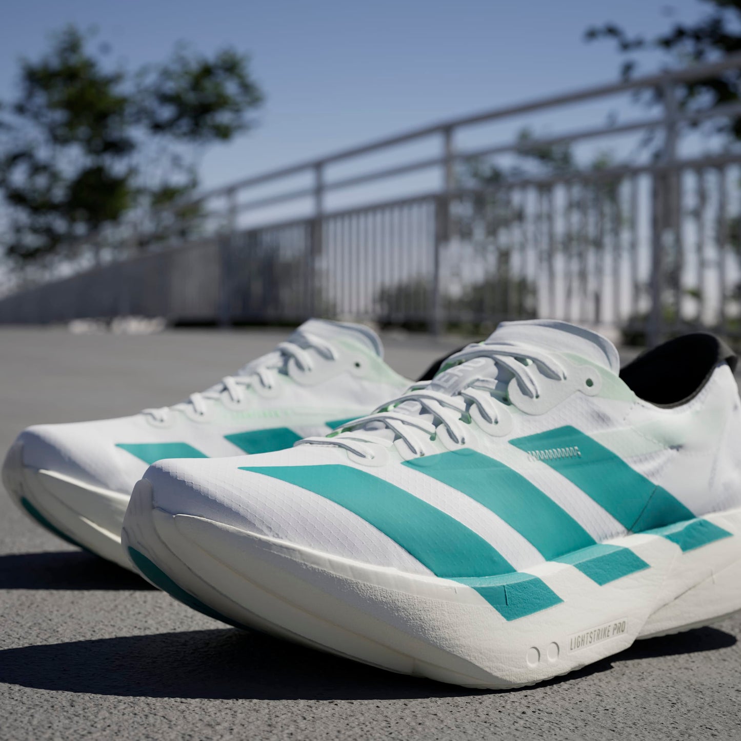 adidas Adizero Adios Pro 4 | Footwear White / Pure Teal / Carbon | Mens