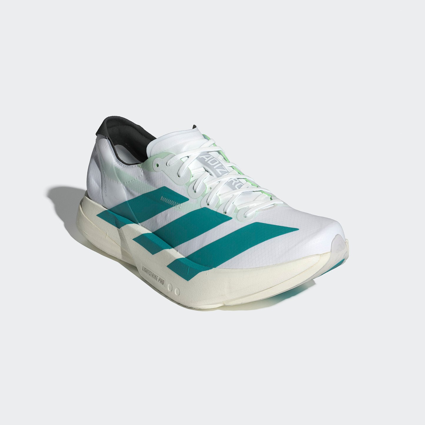 adidas Adizero Adios Pro 4 | Footwear White / Pure Teal / Carbon | Mens