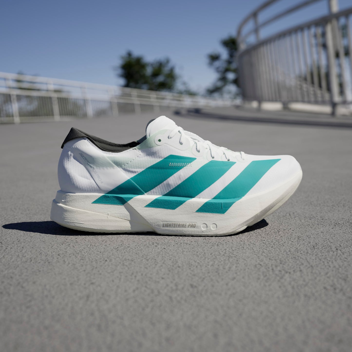 adidas Adizero Adios Pro 4 | Footwear White / Pure Teal / Carbon | Mens