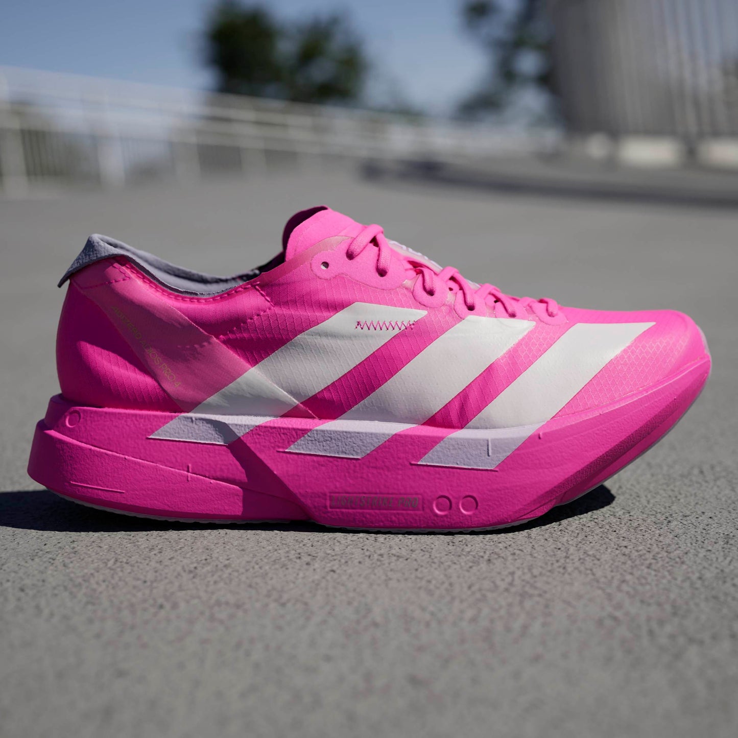 adidas Adizero Adios Pro 4 | Shock Pink / Zero Metallic / Aurora Plum | Womens