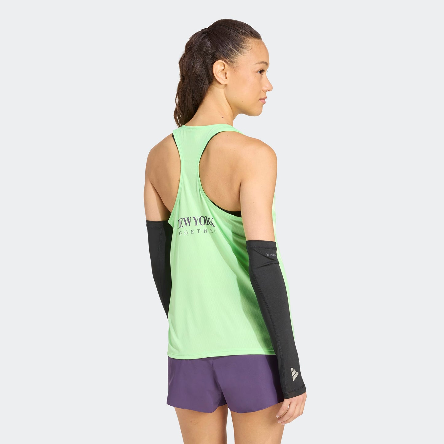 adidas Adizero NYC Running Singlet | Lime Burst | Womens