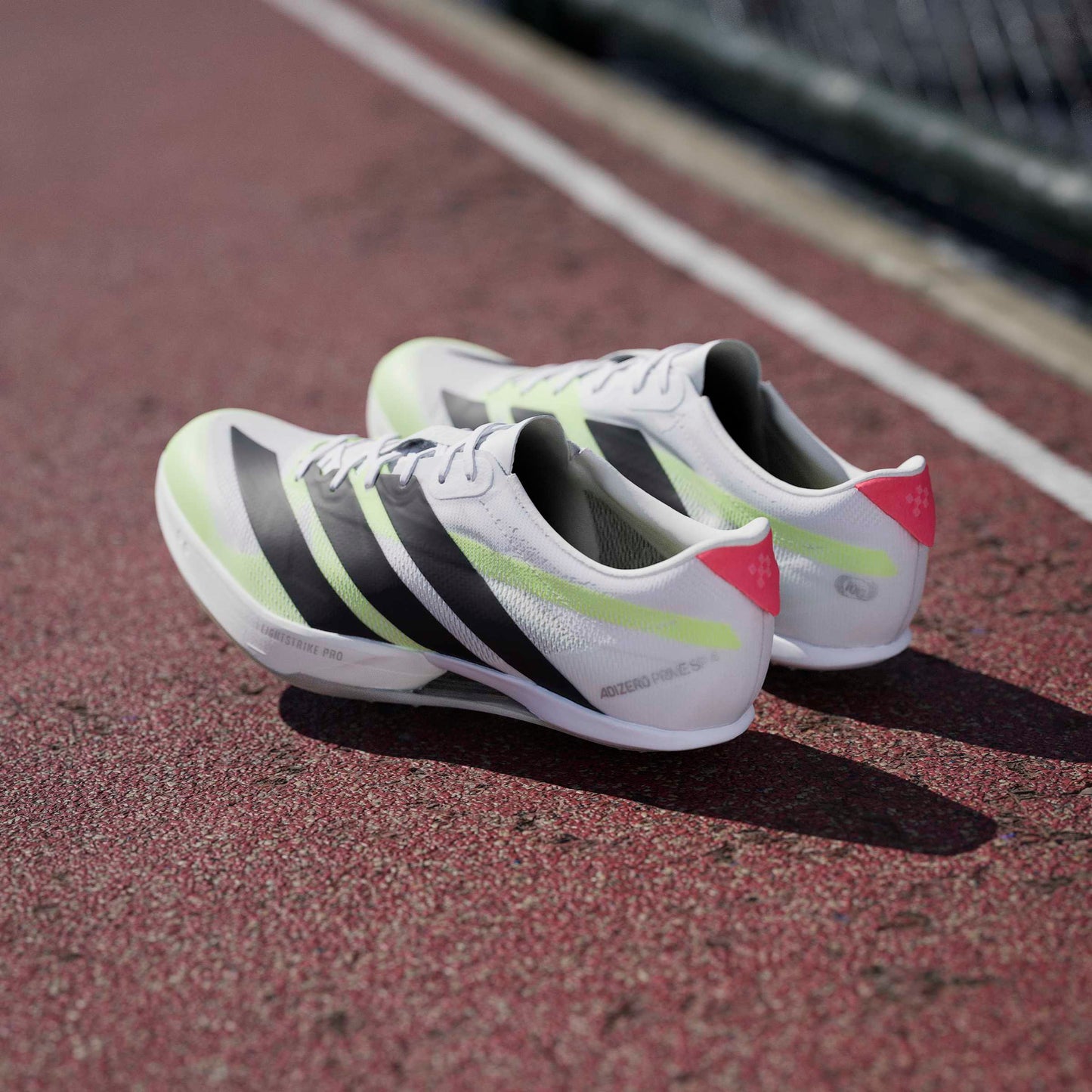 adidas Adizero Prime SP 4 Spikes | Cloud White / Core Black / Lucid Red | Unisex