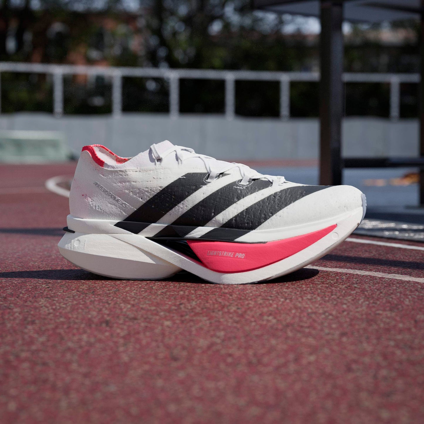 adidas Adizero Prime X3 Strung | Footwear White / Core Black / Lucid Red | Unisex
