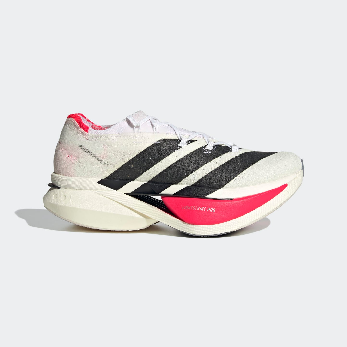 adidas Adizero Prime X3 Strung | Footwear White / Core Black / Lucid Red | Unisex