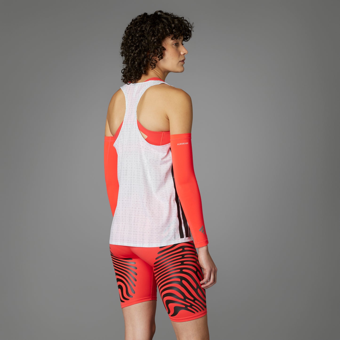 adidas Adizero Singlet | White / Light Solid Grey | Womens