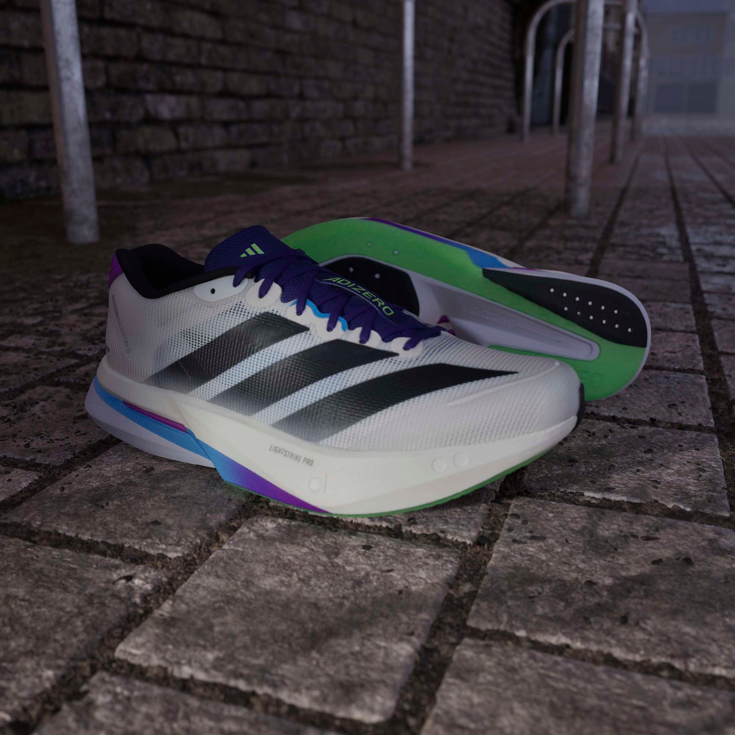 adidas Boston 13 | Core White / Core Black / Lime Burst | Mens