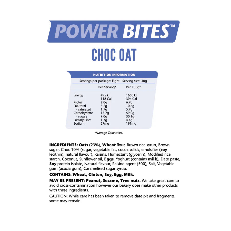 Em's Power Cookies | Power Bites | Choc Oat