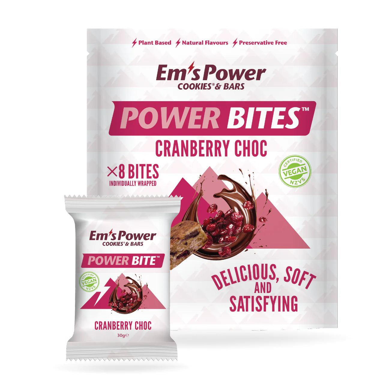 Em's Power Cookies | Power Bites | Cranberry Choc