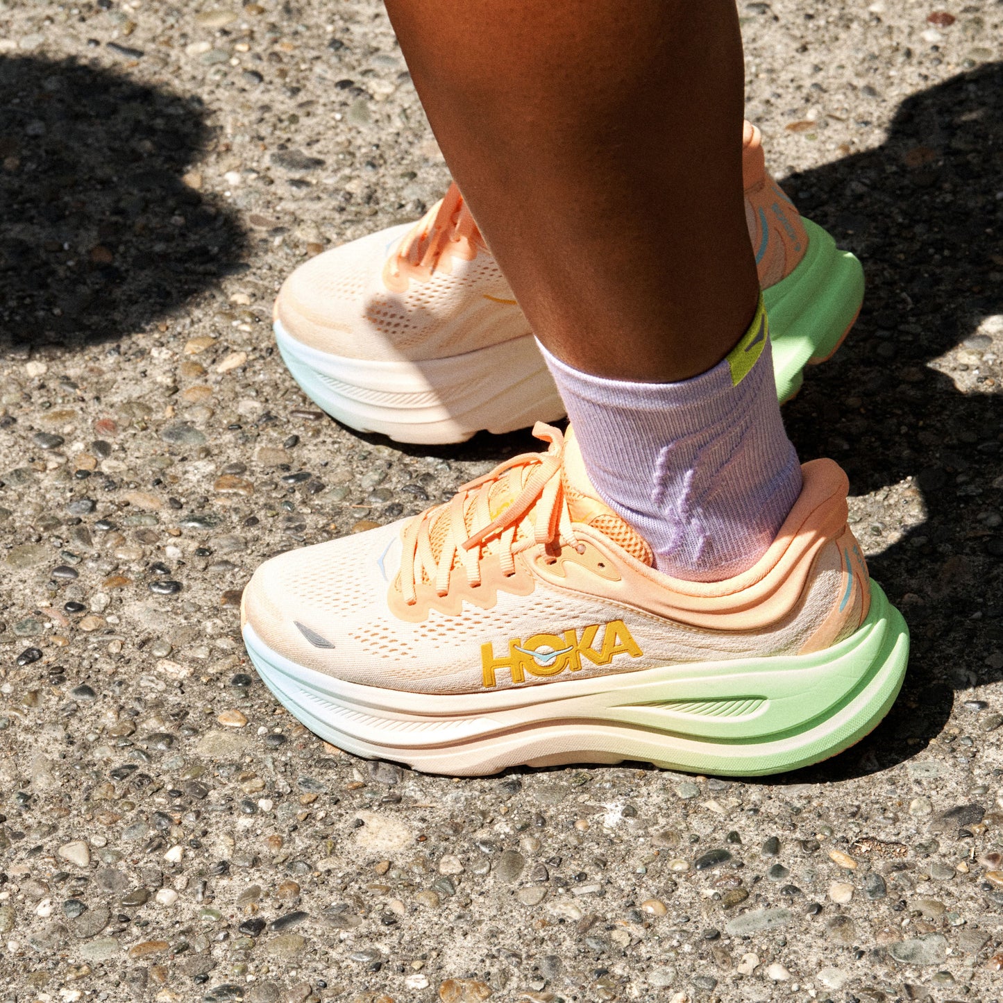 Hoka Bondi 9 | Frost / Pale Tangerine | Mens