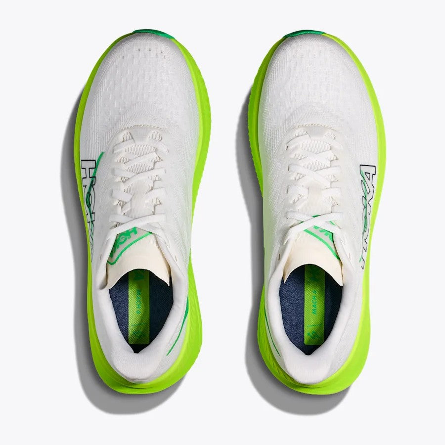 Hoka Mach 6 | White / Neon Lime | Mens