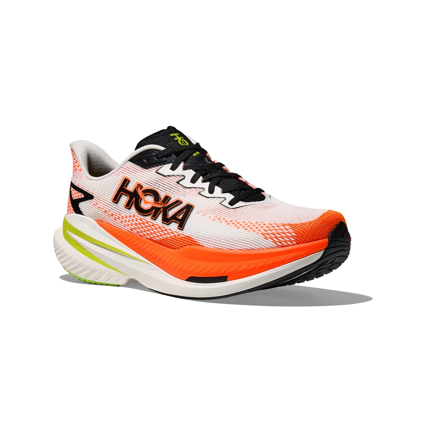 Hoka Mach X 3 | White / Neon Tangerine | Mens