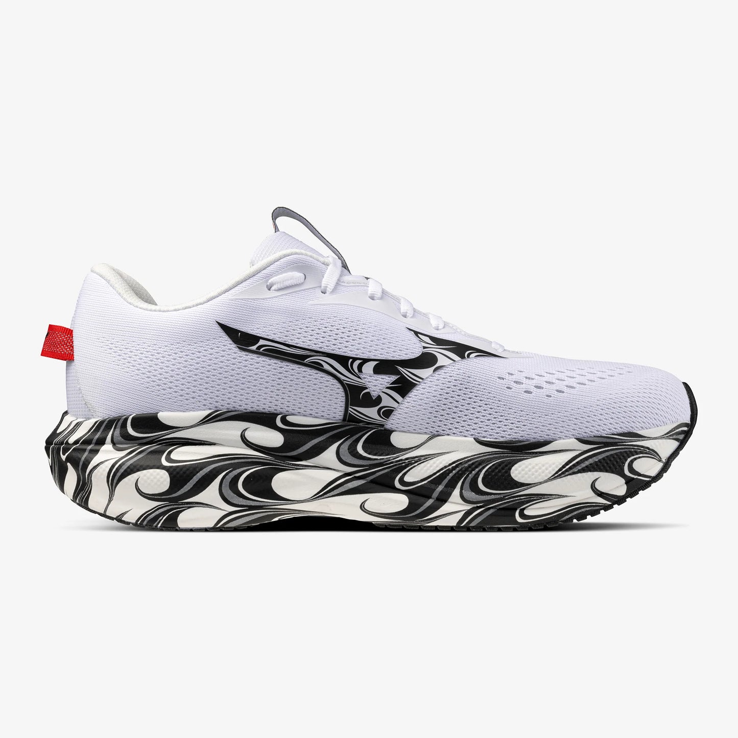 Mizuno Wave Rider 30 | White / Black / High Risk Red | Unisex