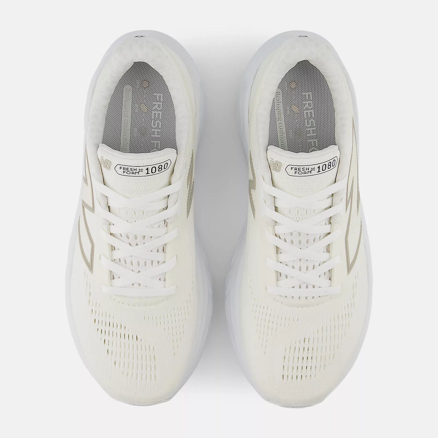 New Balance Fresh Foam X 1080 v14 | White / Light Gold Metallic / Sea Salt | Womens