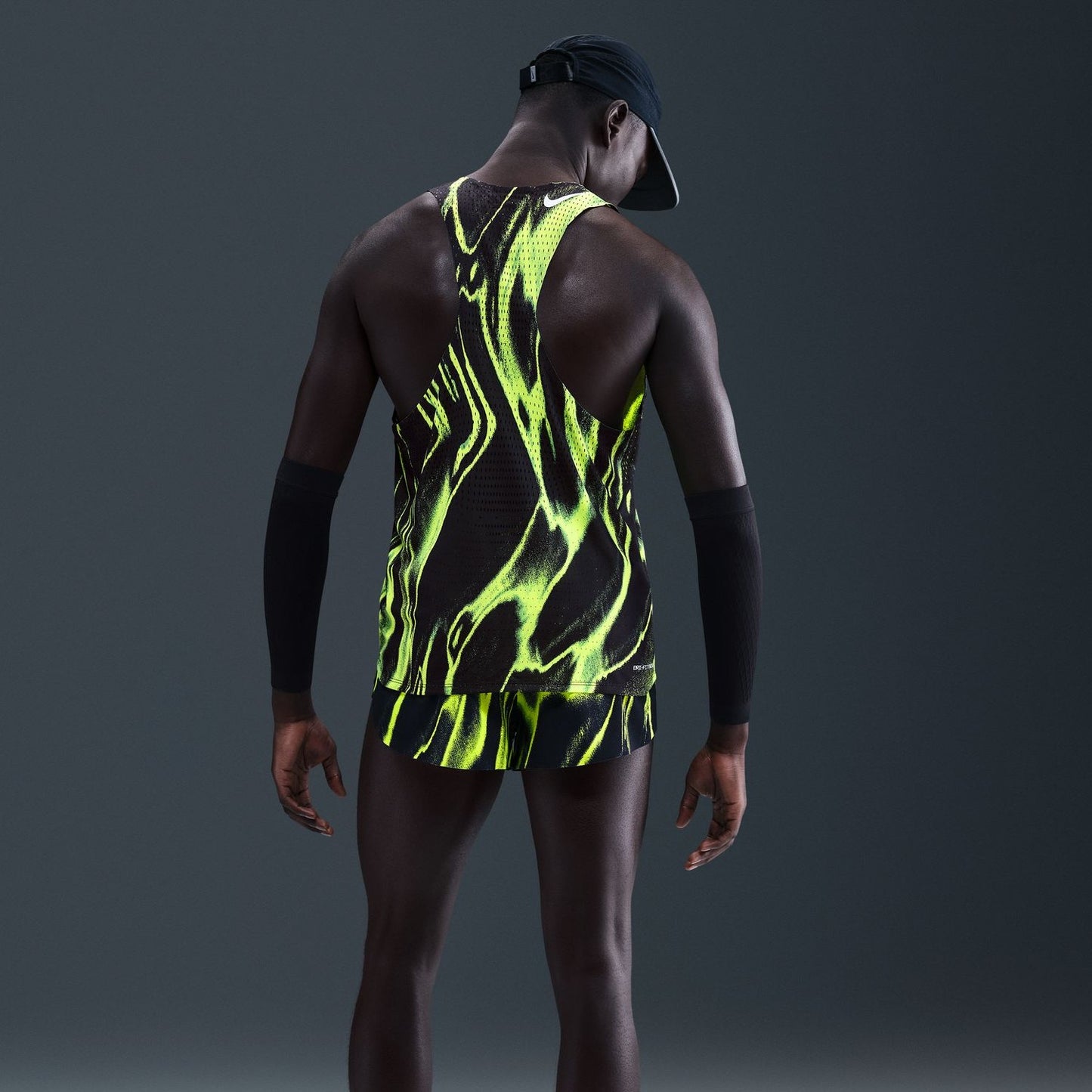 Nike AeroSwift Elite Entry Singlet | Volt / White | Mens