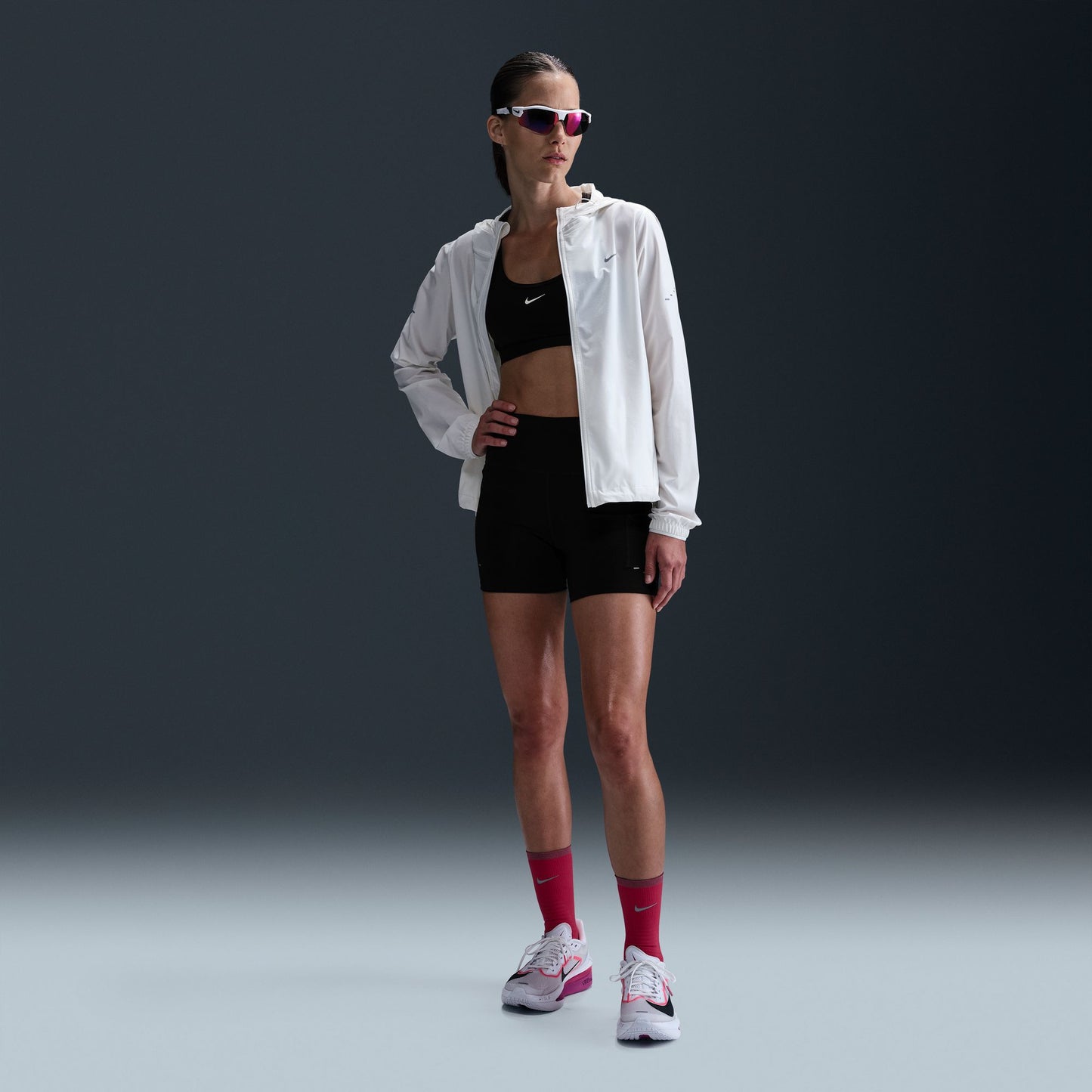 Nike Swift Running Tight | Black / Reflective Silver | Womens