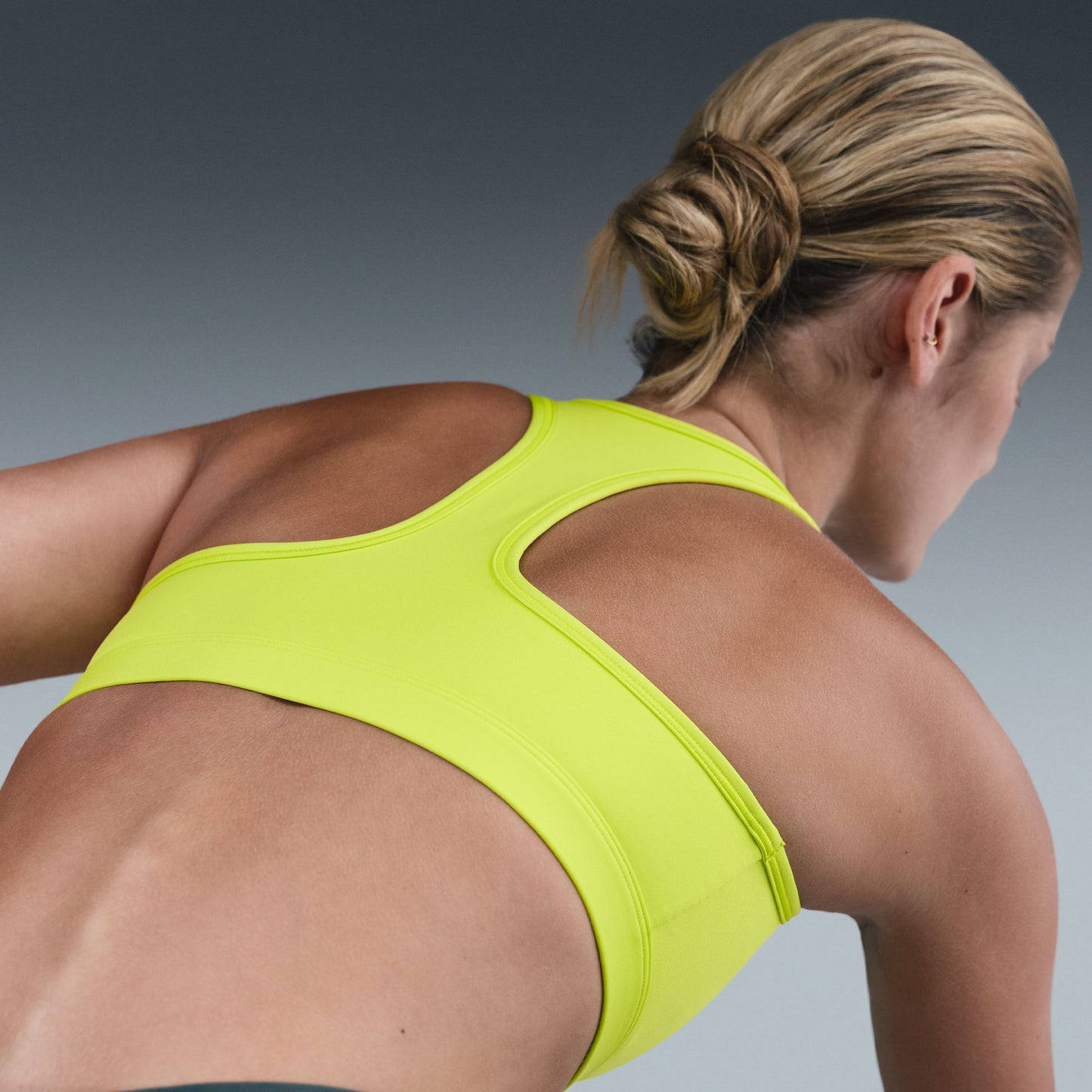 Nike Swoosh Medium Support Bra | Cyber / White | Womens