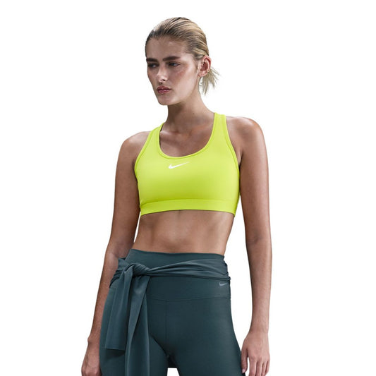 Nike Swoosh Medium Support Bra | Cyber / White | Womens