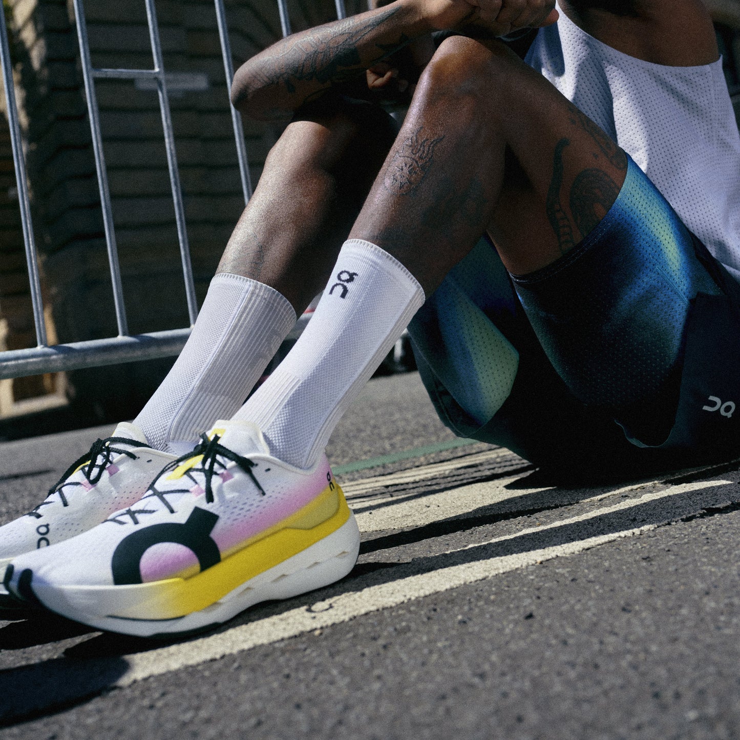 On Cloudboom Max | Lime / Raspberry | Mens