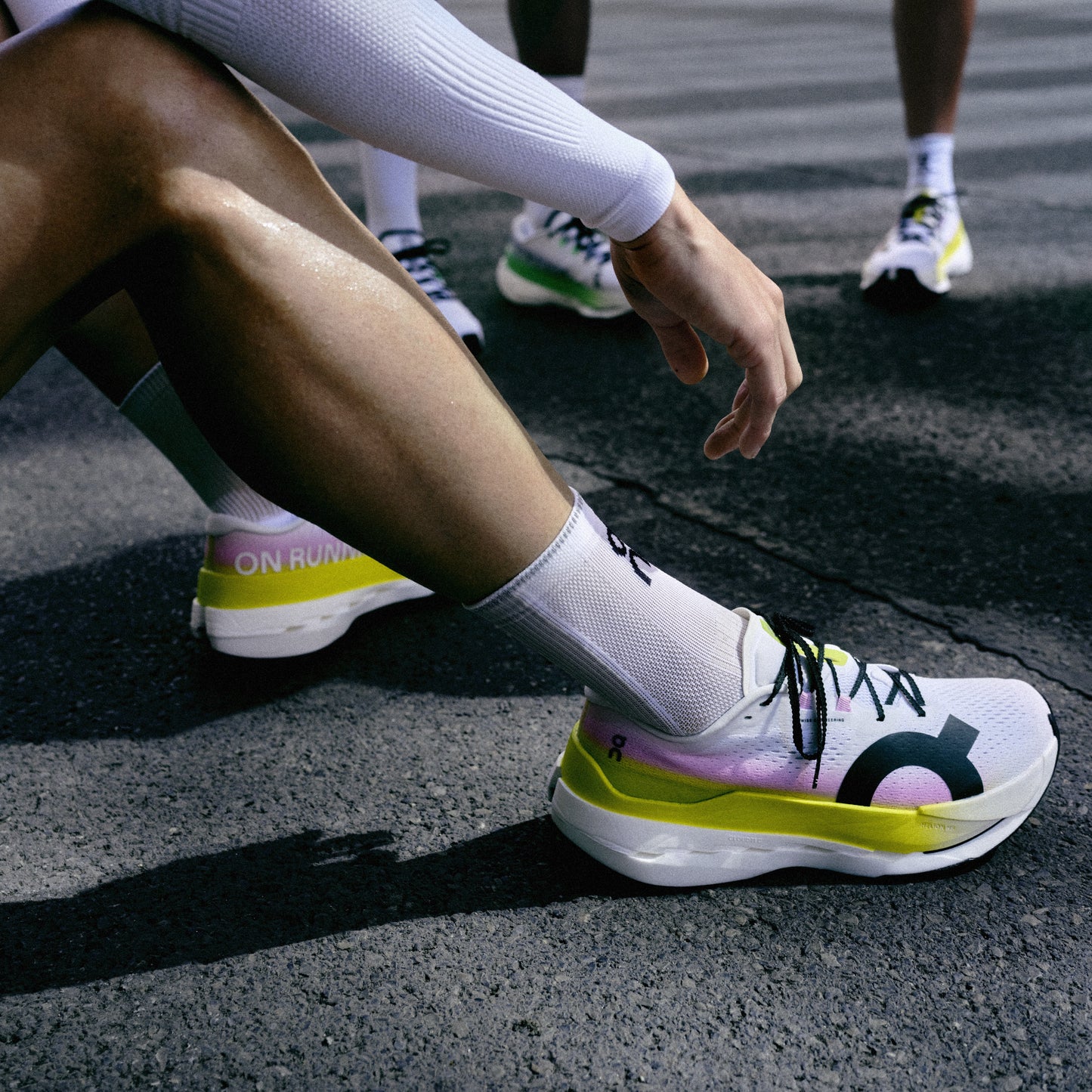 On Cloudboom Max | Lime / Raspberry | Womens
