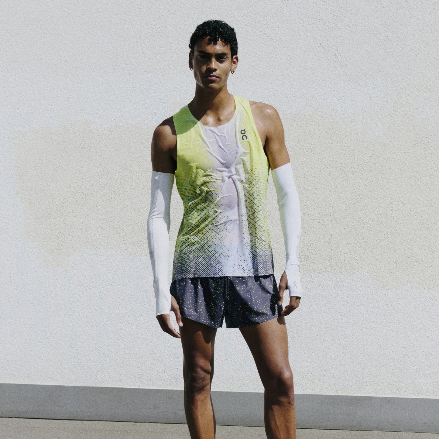 On Race Singlet | Lime | Mens