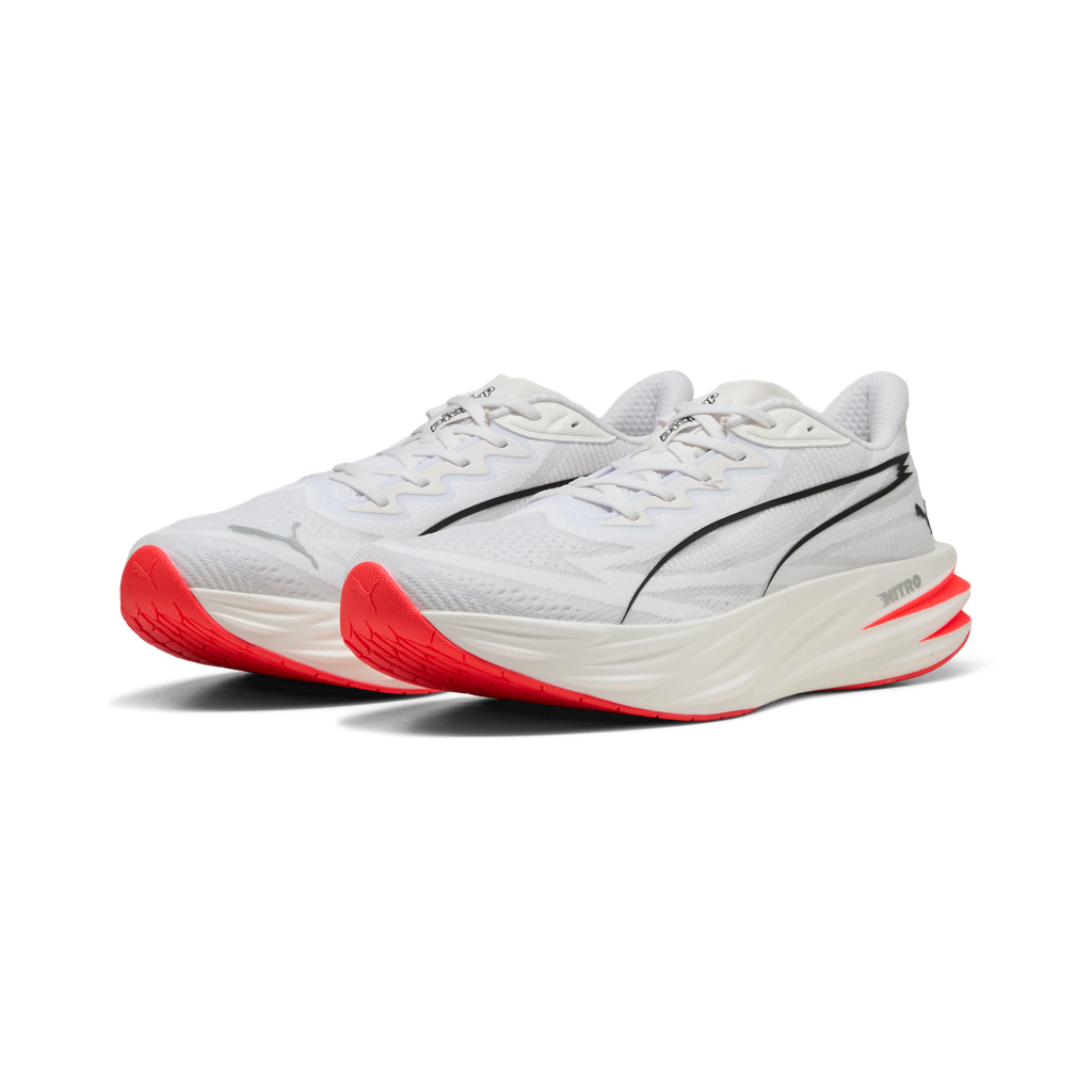 Puma Deviate Pure NITRO | PUMA White / Ultra Red / PUMA Silver | Mens