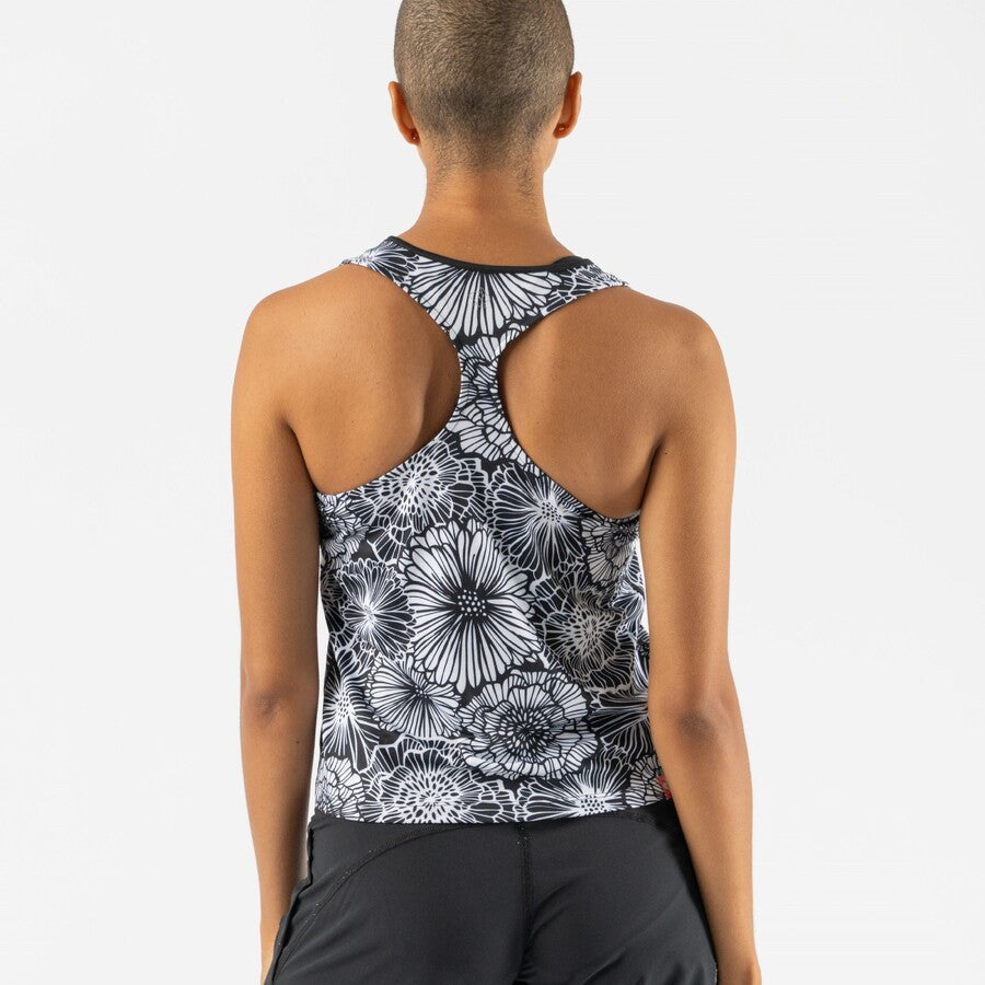 rabbit EZ Vee Tank | Black Floral | Womens