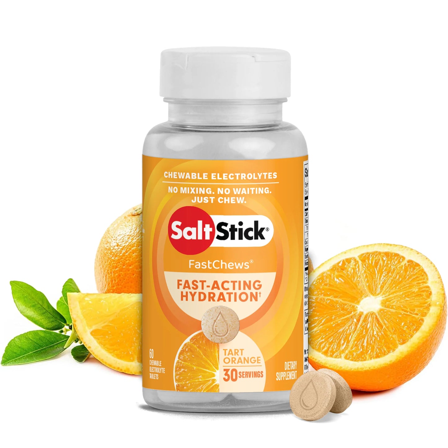 SaltStick FastChews | Tart Orange | Bottle of 60