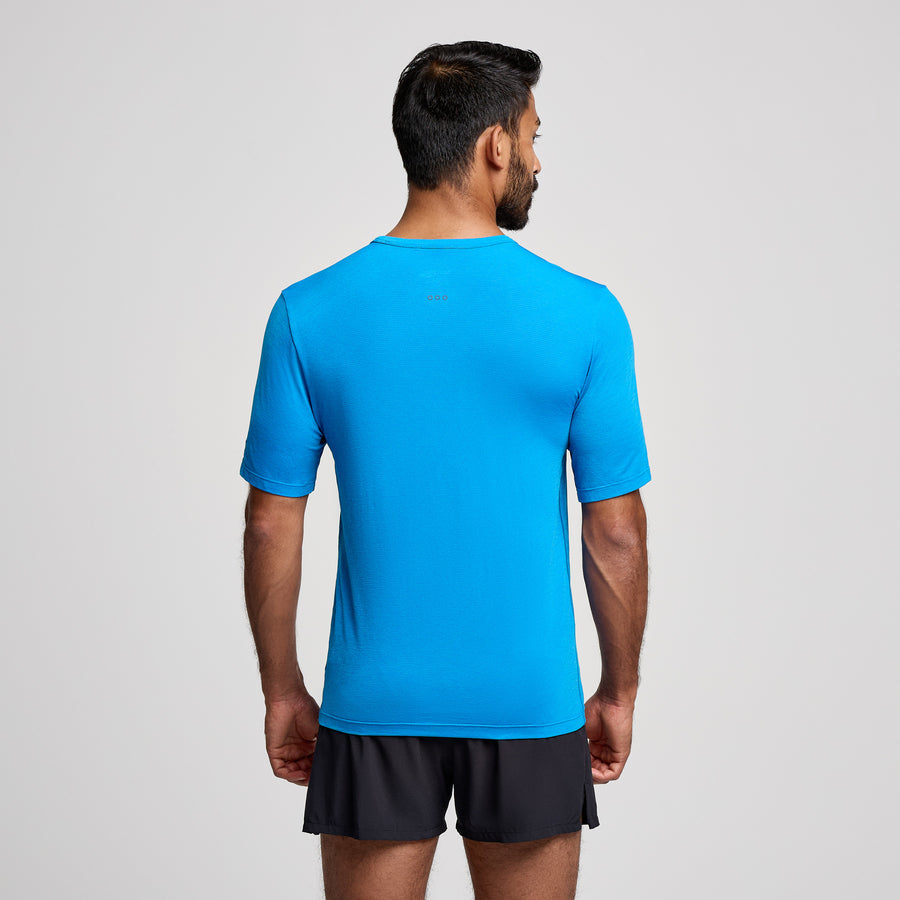 Saucony Stopwatch Short Sleeve Tee | Cobalt Heather | Mens