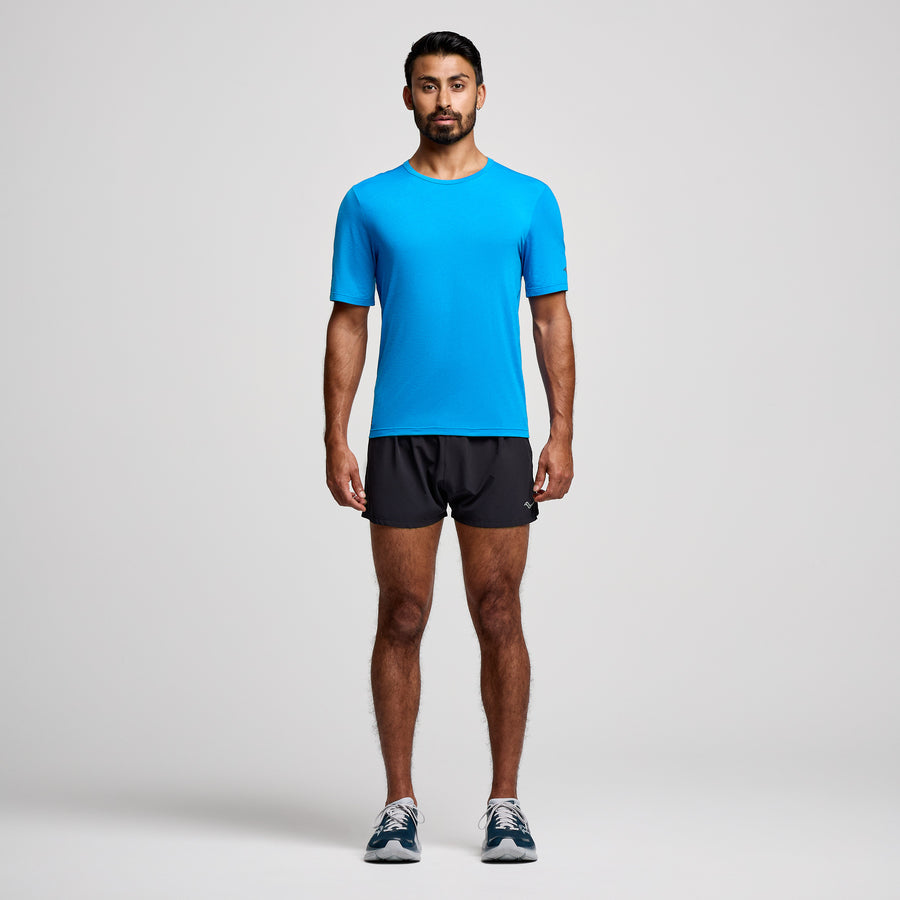 Saucony Stopwatch Short Sleeve Tee | Cobalt Heather | Mens