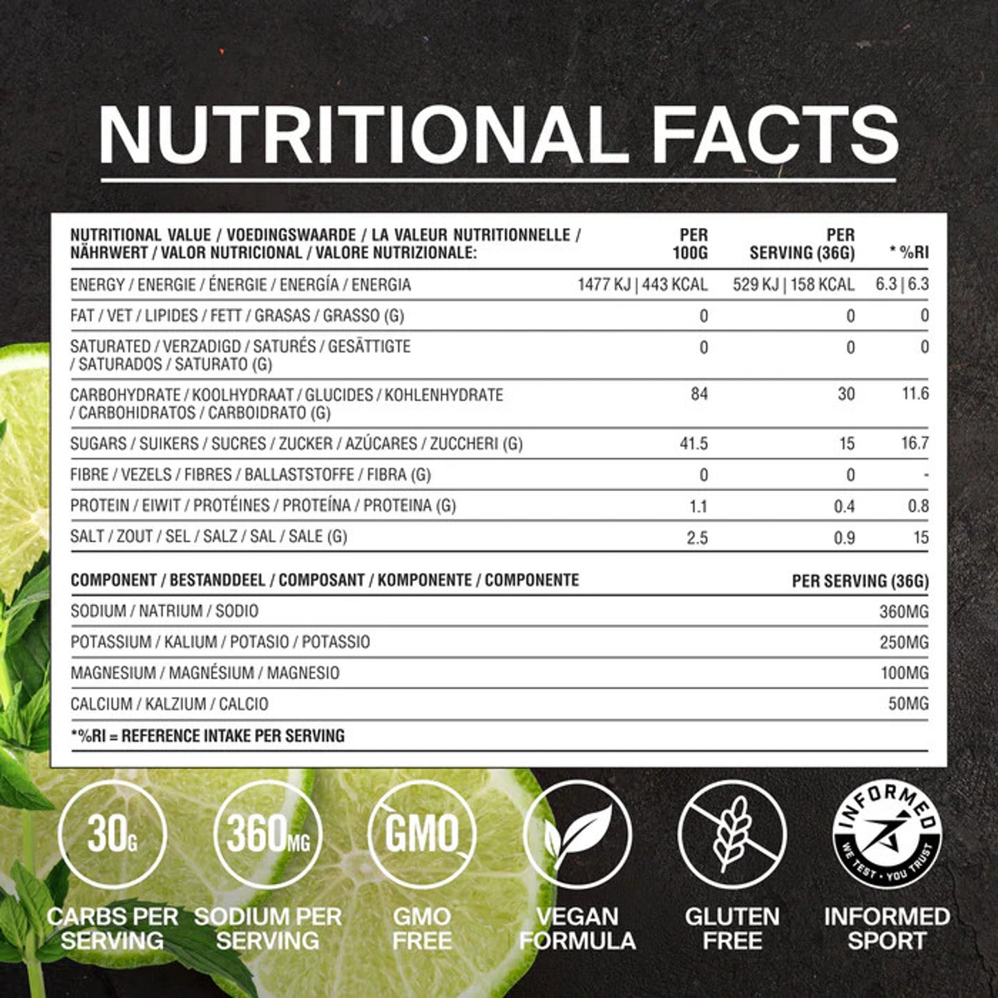 Styrkr Mix+ Dual Carb + Electrolyte Powder | 25 Serves | Lime & Mint