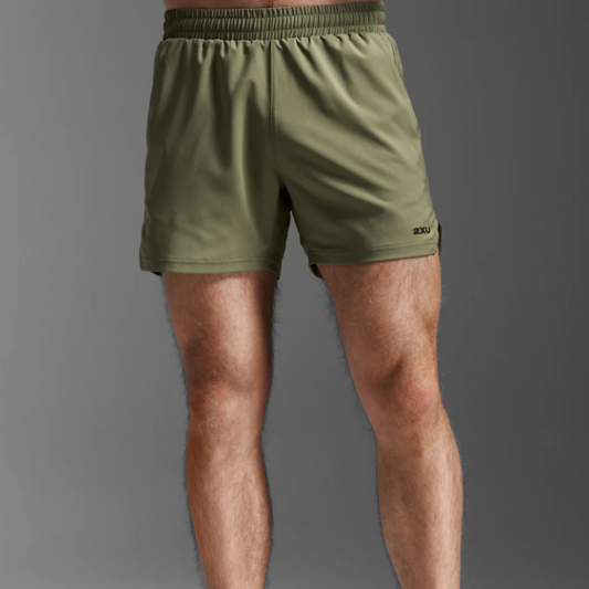 2XU Aero 5 Inch Shorts | Hunter / Black Reflective | Mens