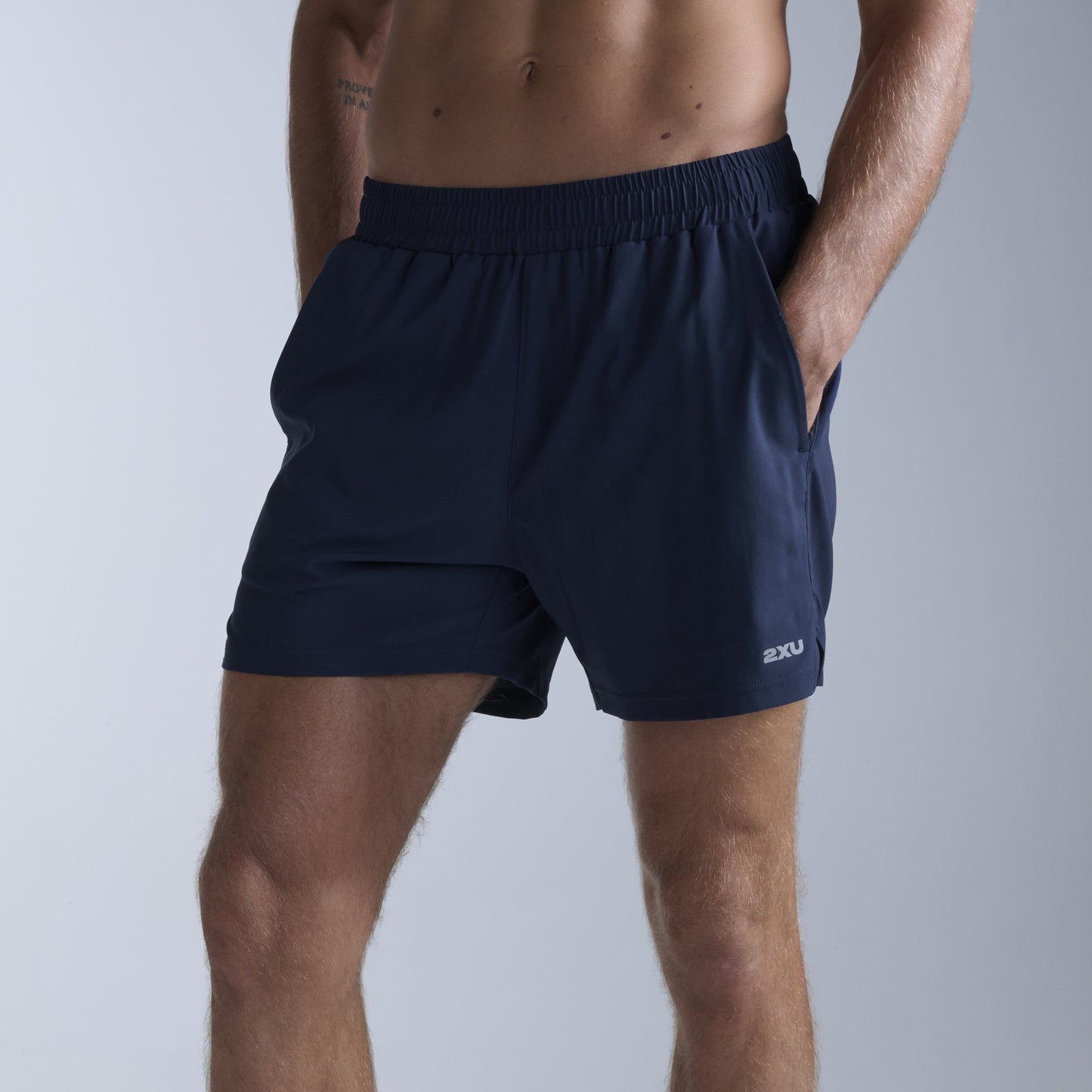 2XU Aero 5 Inch Shorts | Midnight / Silver Reflective | Mens