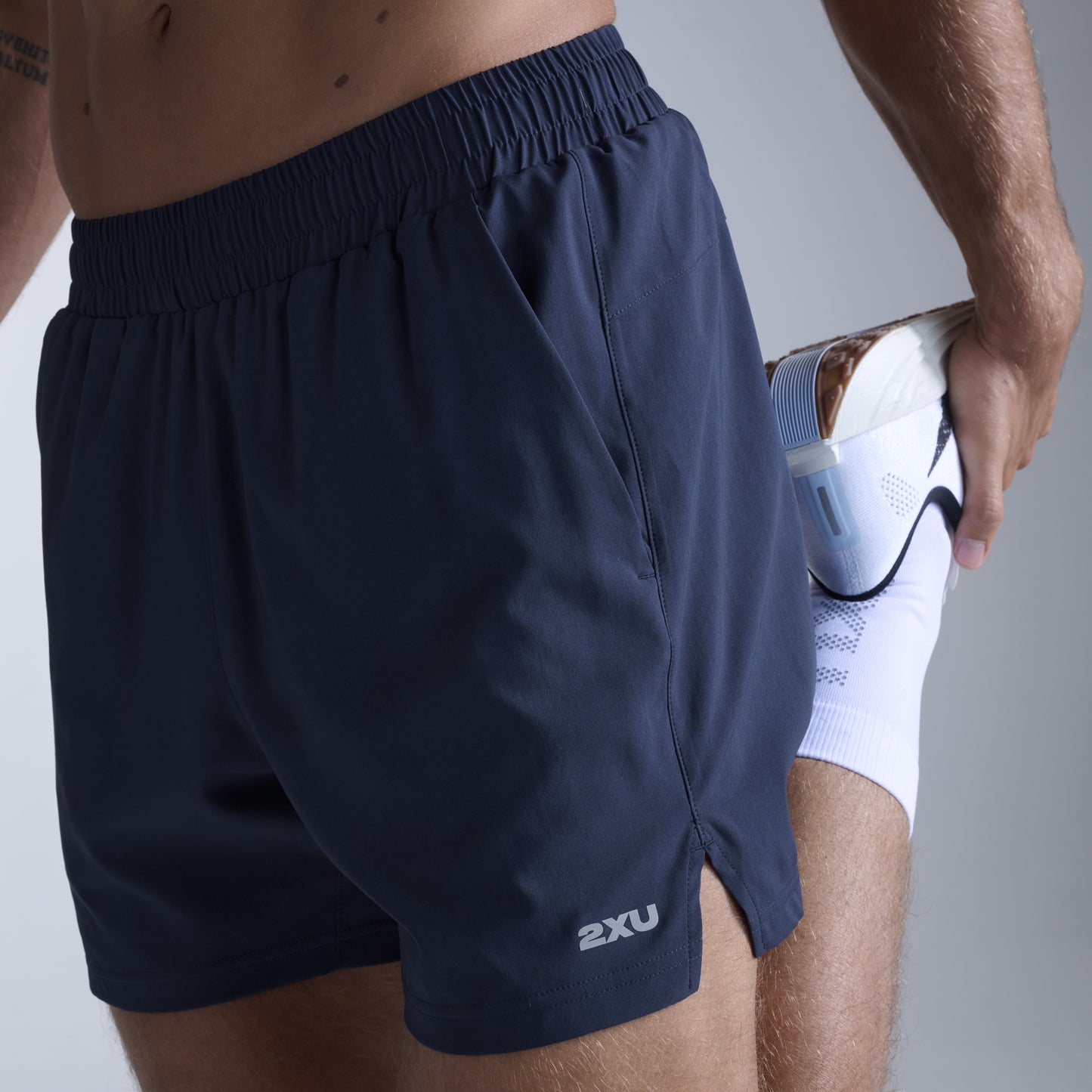 2XU Aero 5 Inch Shorts | Midnight / Silver Reflective | Mens