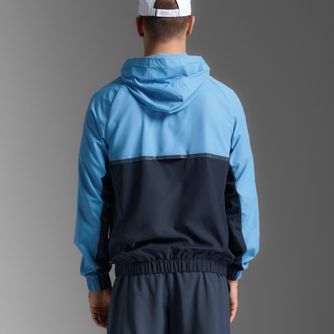 2XU Aero Hex Windbreaker | Azure / Midnight | Mens