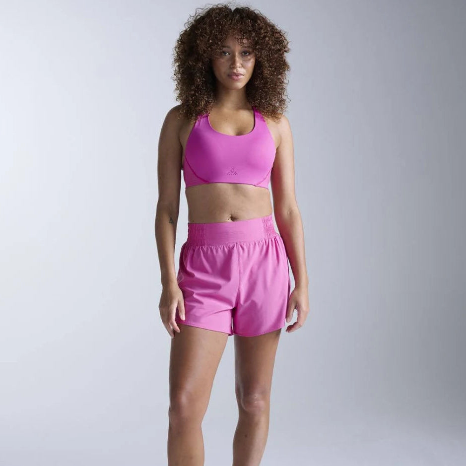 2XU Aero Mesh Medium Impact Bra | Rose Violet / Rose Reflective | Womens