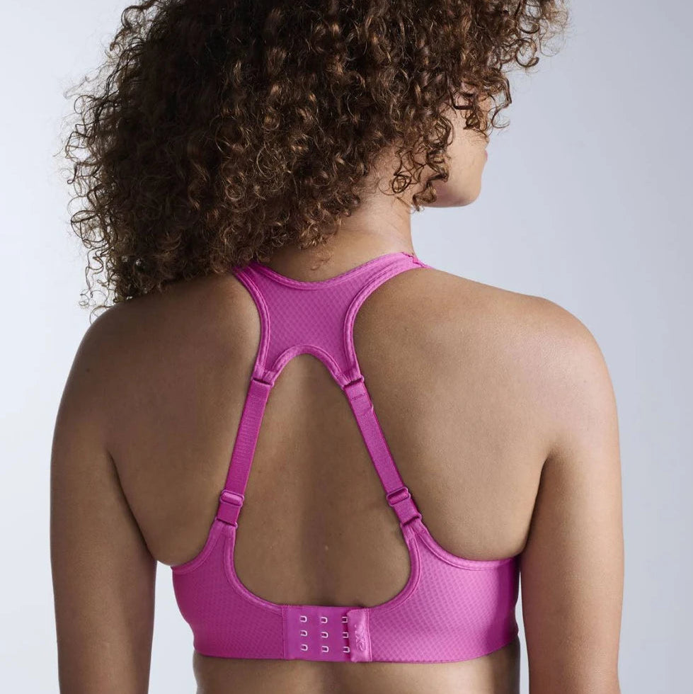 2XU Aero Mesh Medium Impact Bra | Rose Violet / Rose Reflective | Womens