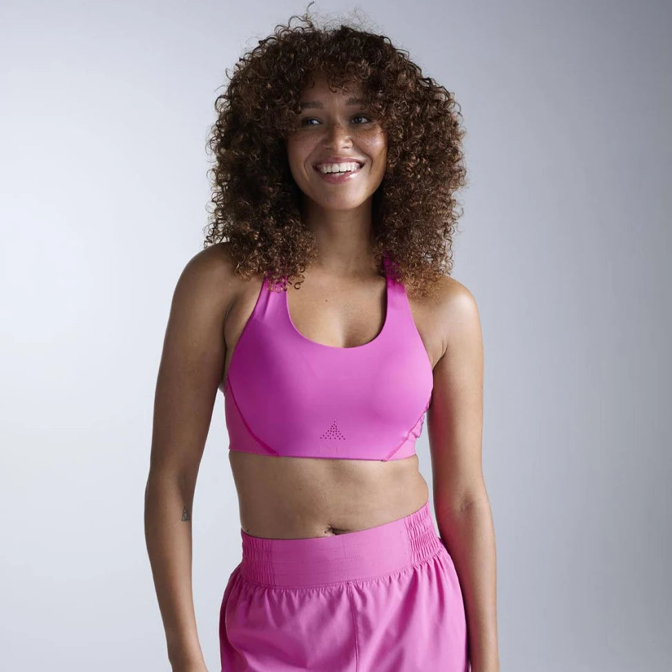 2XU Aero Mesh Medium Impact Bra | Rose Violet / Rose Reflective | Womens