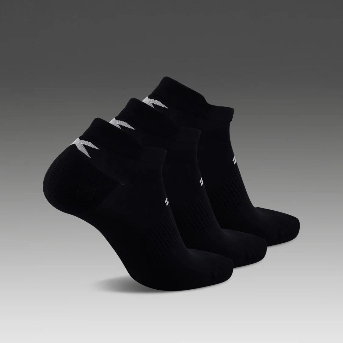 2XU Ankle Sock 3 Pack | Black / White