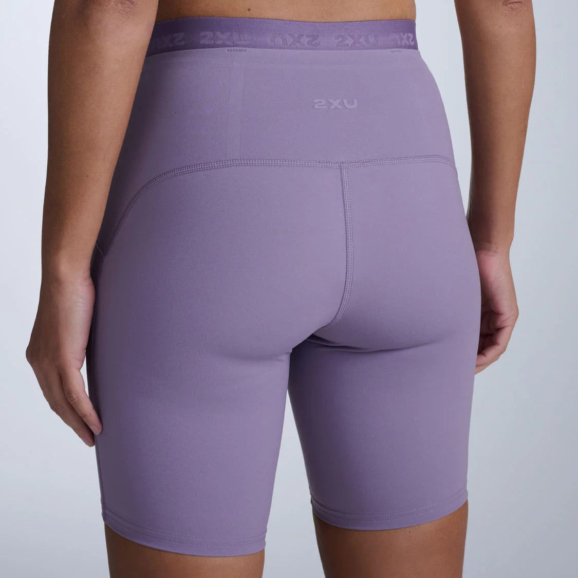 2XU Form Stash Hi-Rise Bike Short | Dusted Grape | Womens