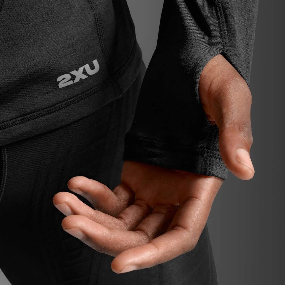 2XU Ignition Grid Base Layer | Black / Silver Reflective | Mens