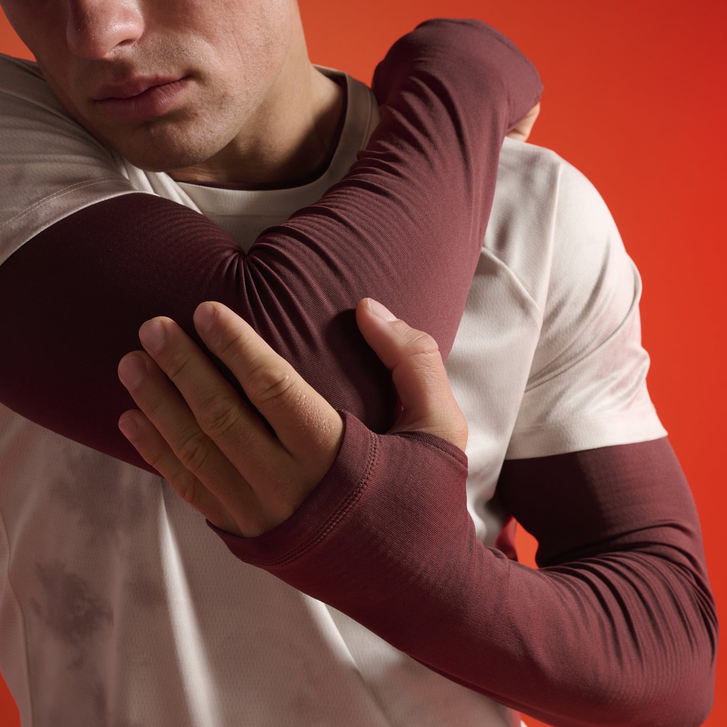 2XU Ignition Grid Base Layer | Earthberry / Tangerine Reflective | Mens